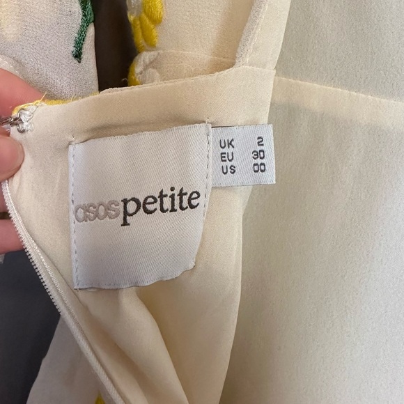 ASOS Petite Shift Dress with Daisy Embroidery Size 00 - Picture 7 of 10